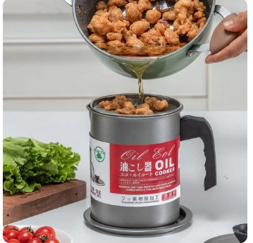 Stainless Steel Oil Filter Pot with Tray