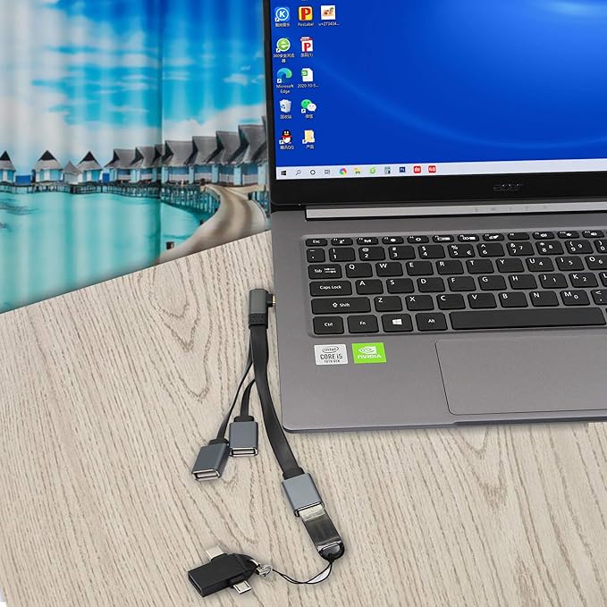 Type C Male to 3 Port USB