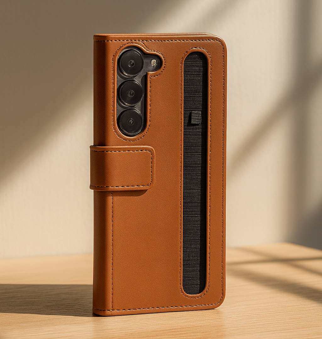 UrbanGrip Leather Folio Hand-Strap Case