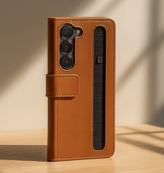 UrbanGrip Leather Folio Hand-Strap Case