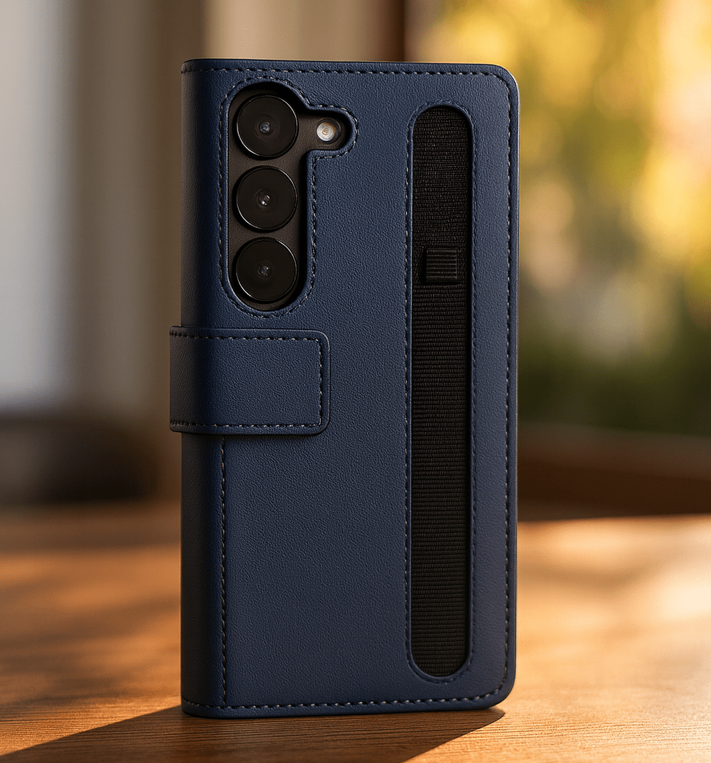 UrbanGrip Leather Folio Hand-Strap Case