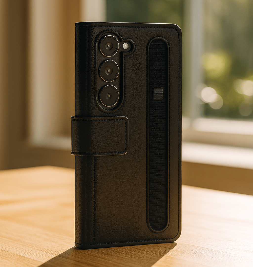 UrbanGrip Leather Folio Hand-Strap Case