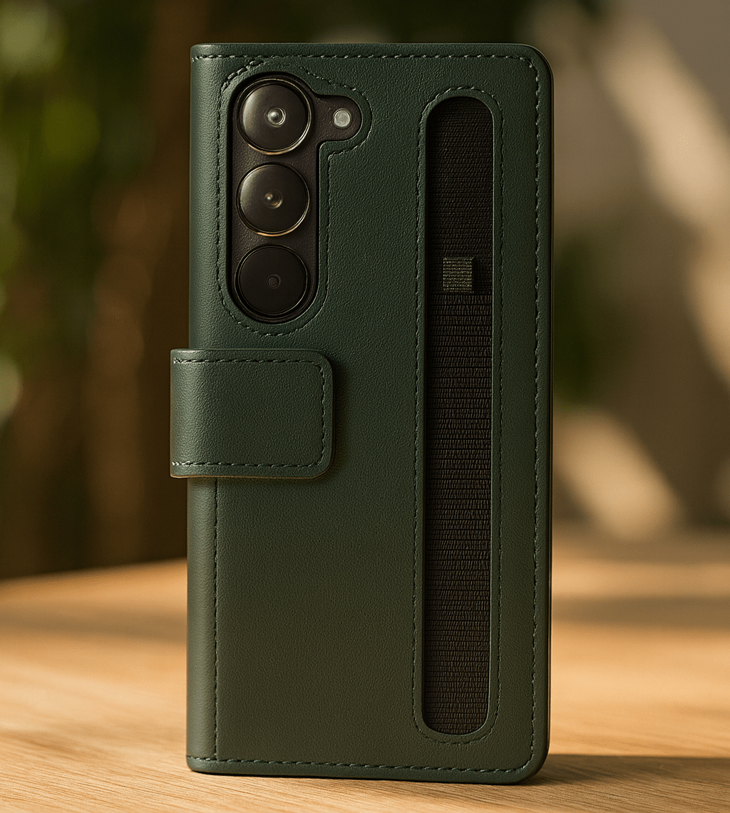 UrbanGrip Leather Folio Hand-Strap Case