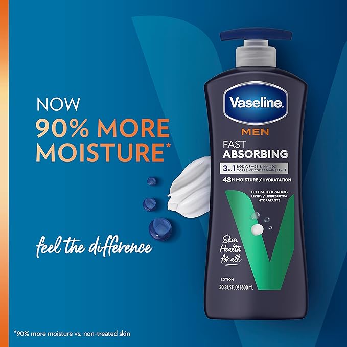 Vaseline - Men Fast Absorbing 3-in-1 Lotion (Original)