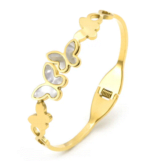 Stainless Steel Butterfly Bangle